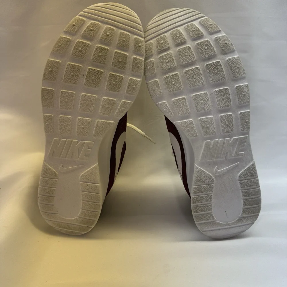 Nike Tanjun Team Burgandy White Womens Size 8.5 Walking Running Shoes Sneakers